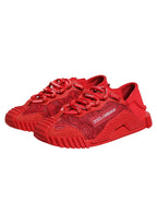 Dolce & Gabbana Red Logo Lace Low Top NS1 Sneakers Shoes - Zeiniez