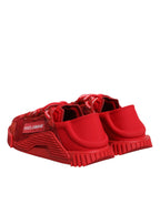 Dolce & Gabbana Red Logo Lace Low Top NS1 Sneakers Shoes - Zeiniez