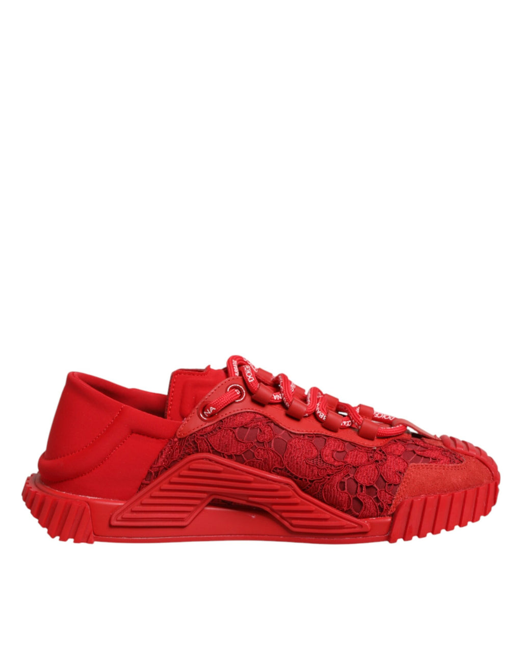 Dolce & Gabbana Red Logo Lace Low Top NS1 Sneakers Shoes - Zeiniez