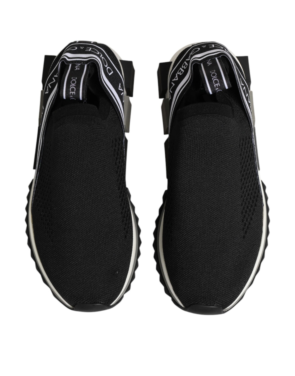 Dolce & Gabbana Black Slip On Sorrento Low Top Sneakers Shoes - Zeiniez