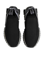 Dolce & Gabbana Black Slip On Sorrento Low Top Sneakers Shoes - Zeiniez