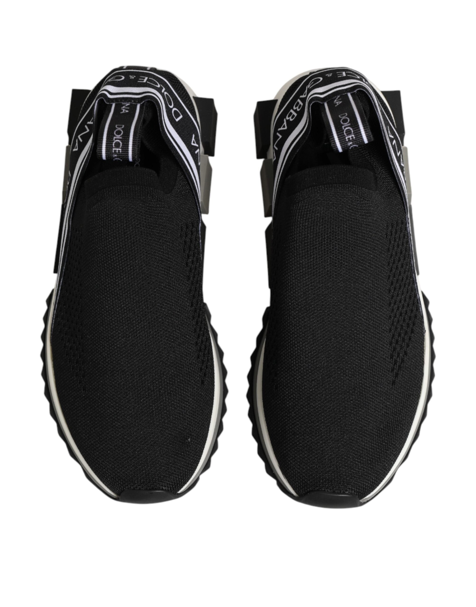 Dolce & Gabbana Black Slip On Sorrento Low Top Sneakers Shoes - Zeiniez