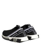 Dolce & Gabbana Black Slip On Sorrento Low Top Sneakers Shoes - Zeiniez
