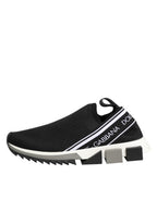 Dolce & Gabbana Black Slip On Sorrento Low Top Sneakers Shoes
