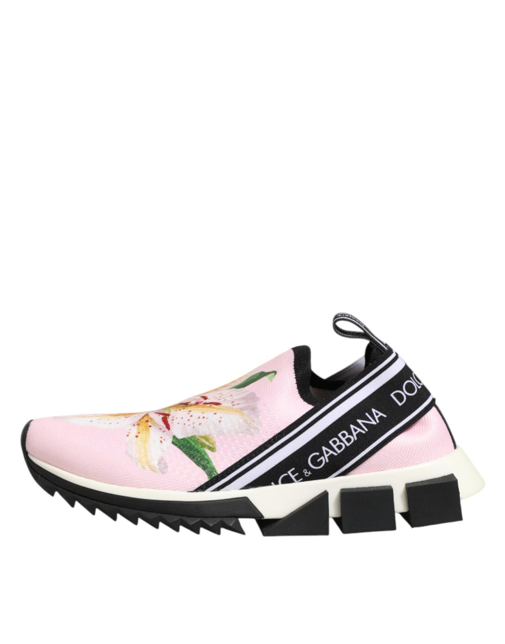 Dolce & Gabbana Pink Floral Sorrento Low Top Sneakers Shoes - Zeiniez