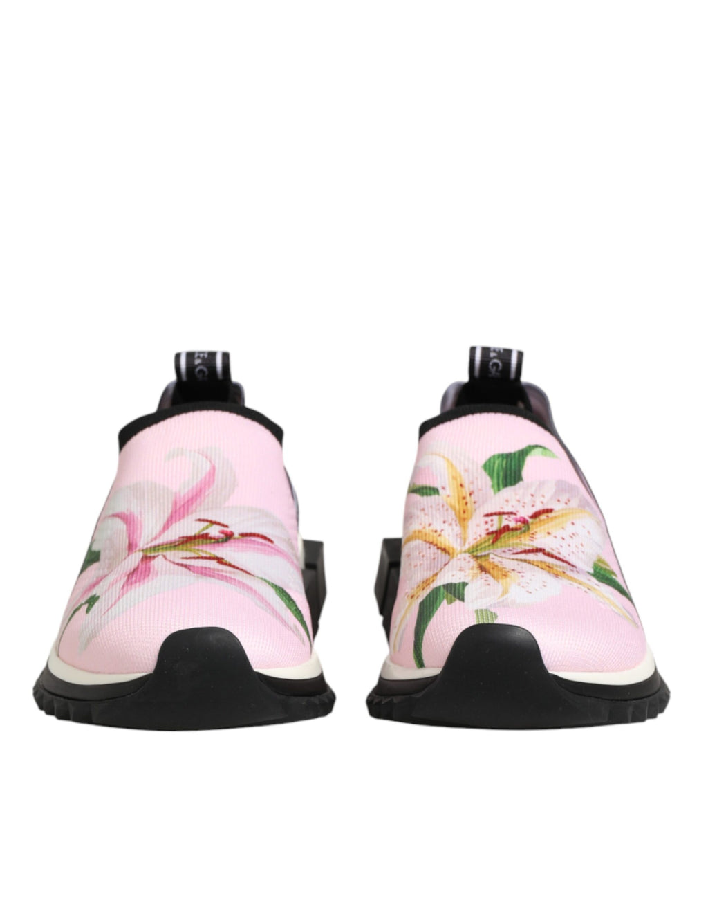 Dolce & Gabbana Pink Floral Sorrento Low Top Sneakers Shoes - Zeiniez