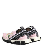 Dolce & Gabbana Pink Floral Sorrento Low Top Sneakers Shoes - Zeiniez