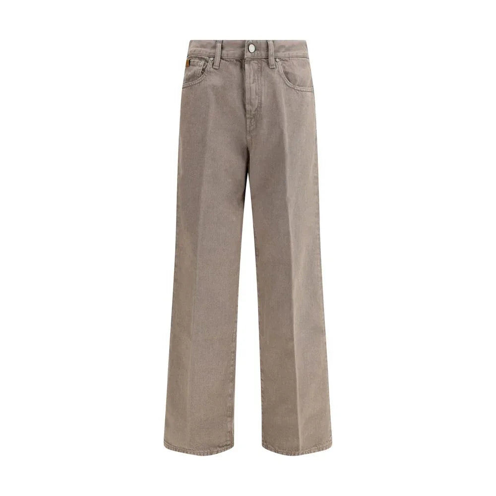 Jacob Cohen Brown Cotton Relaxed Fit Jeans