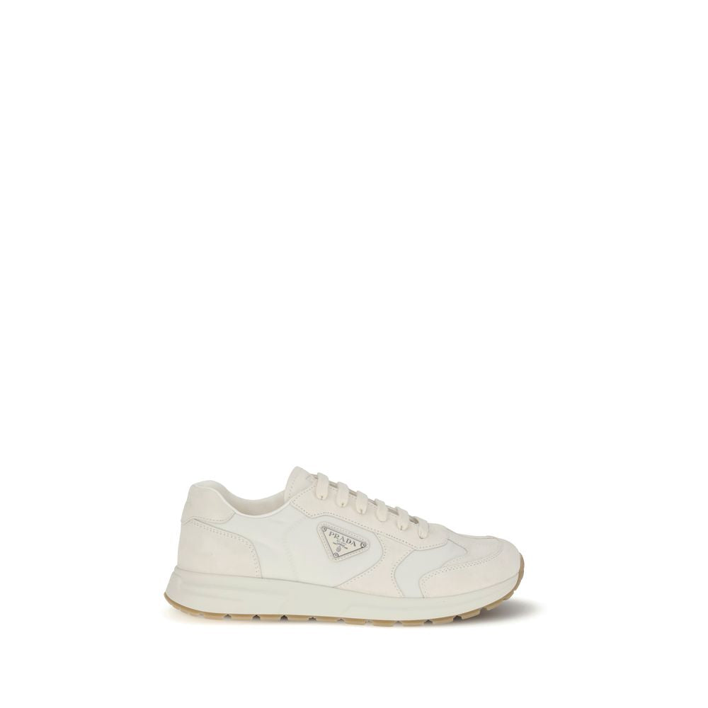 Prada Cream Recycled Polyamide Athletic Sneakers - Zeiniez