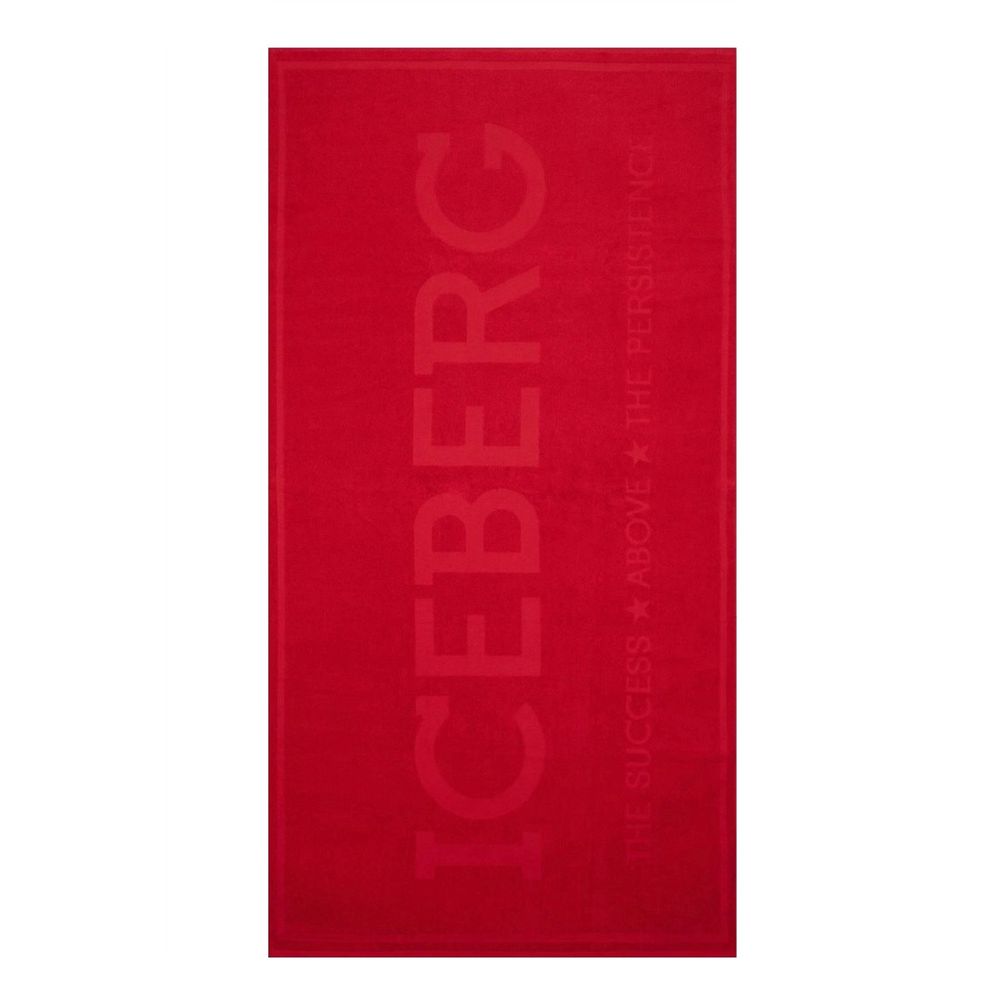 Iceberg Red Cotton Men Beach Towel - Zeiniez