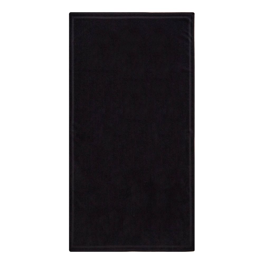 Iceberg Black Cotton Men's Beach Towel - Zeiniez