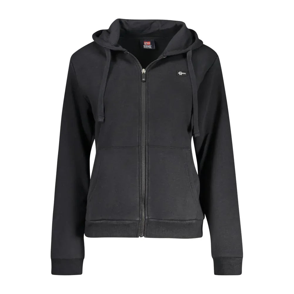 Norway 1963 Black Cotton Women's Hoodie - Zeiniez