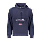 Norway 1963 Blue Cotton Men's Hooded Sweatshirt