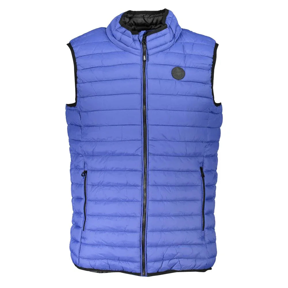 Gianmarco Venturi Blu Poliammide Men's Gilet - Zeiniez