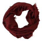 Dolce & Gabbana Red DG Crown Cashmere Silk Shawl Fringe Wrap Scarf - Zeiniez