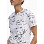 Desigual Bianco Cotton Women T-Shirt - Zeiniez