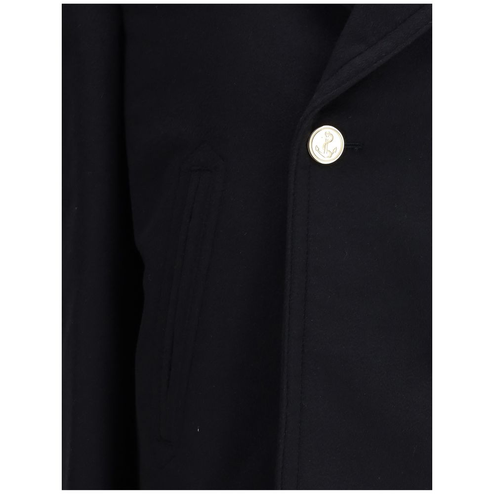 Thom Browne Blue Fabric Coat - Zeiniez