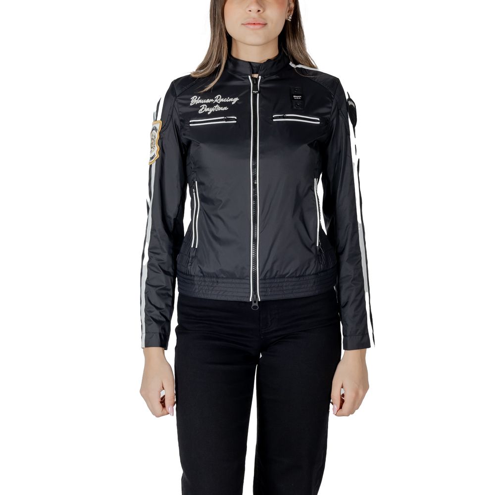Blauer Black Polyamide Biker Jacket - Zeiniez