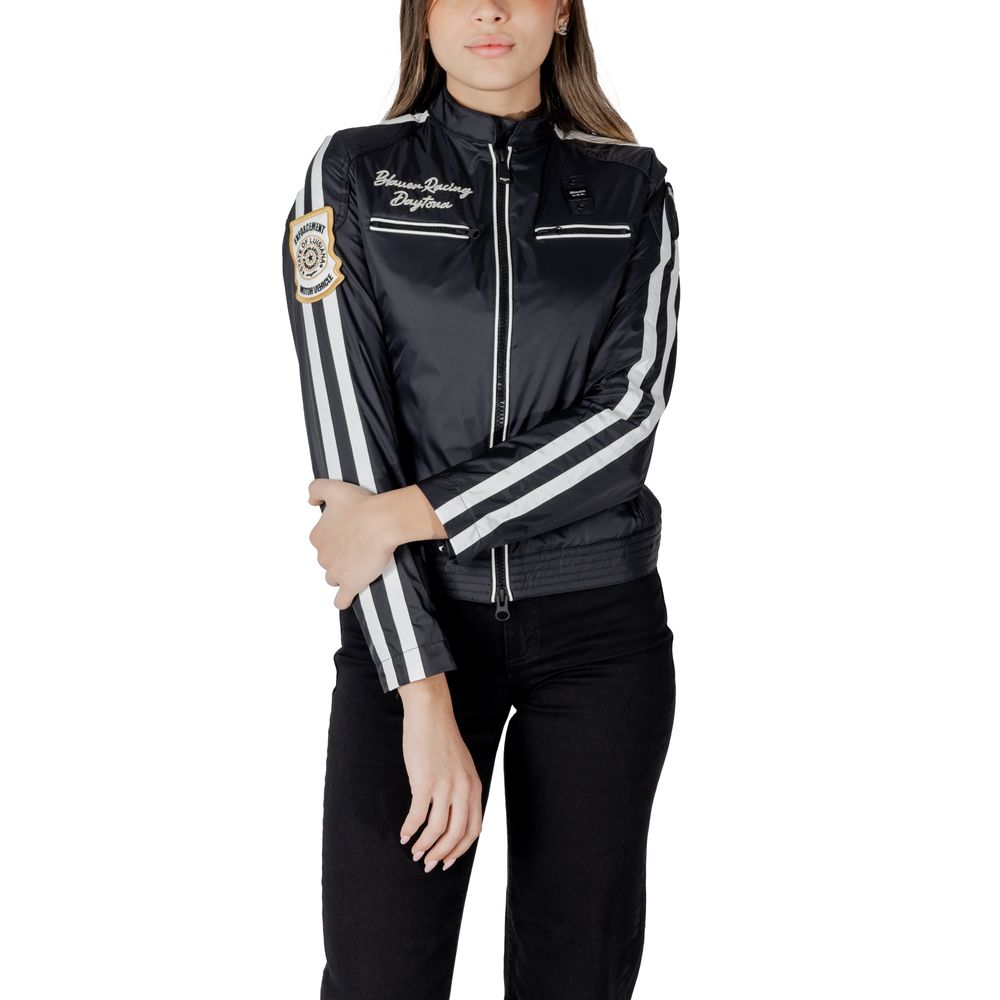Blauer Black Polyamide Biker Jacket - Zeiniez