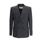 Valentino Black Polyester Coat