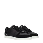 Jimmy Choo Black Leather Low Top Sneakers