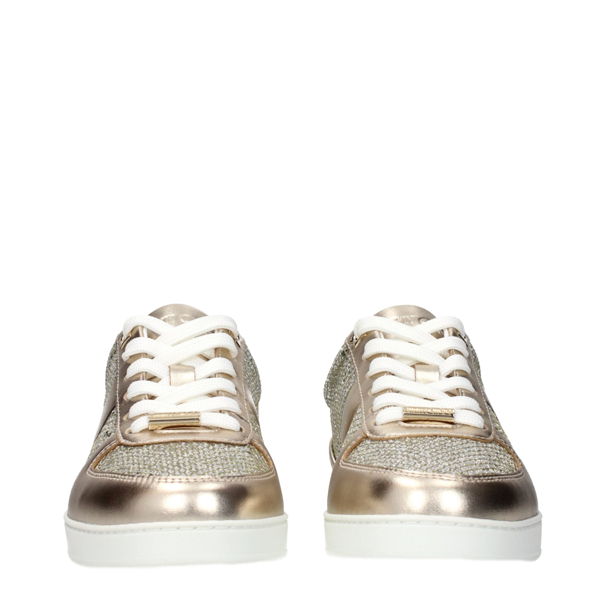 Jimmy Choo Gold Leather Sneakers