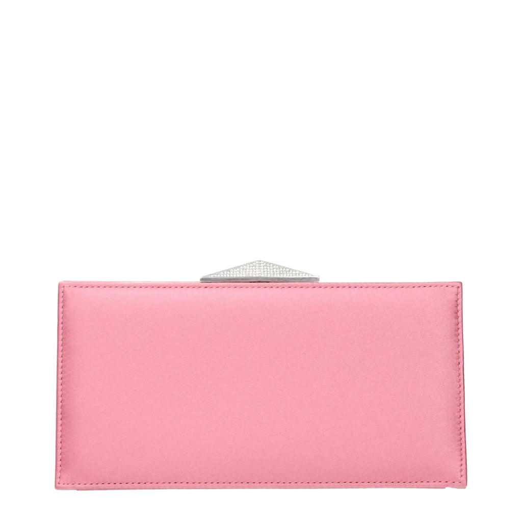 Jimmy Choo Pink Satin Clutch Bag - Zeiniez
