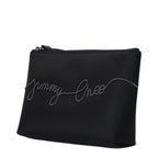 Jimmy Choo Black Satin Clutch Bag - Zeiniez