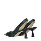 Jimmy Choo Green Leather High Heel Pumps