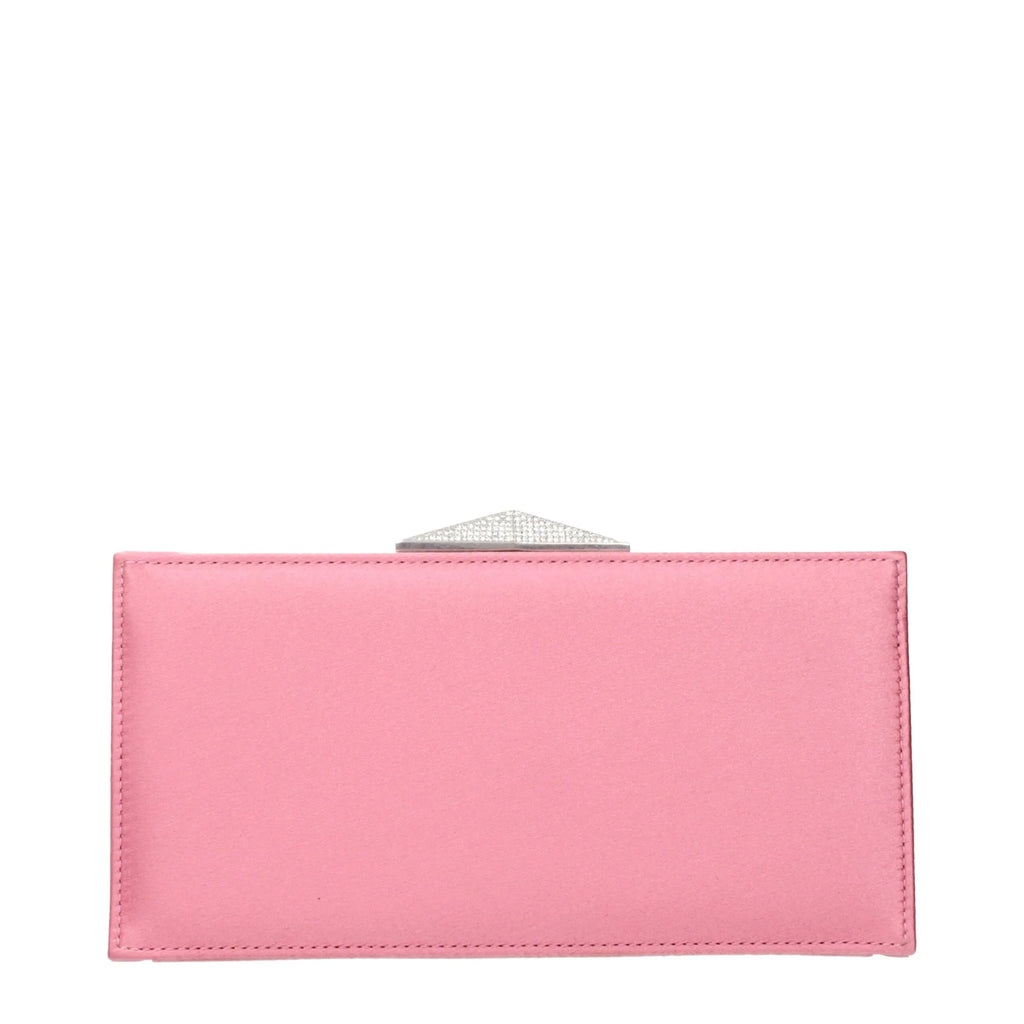 Jimmy Choo Pink Satin Clutch Bag - Zeiniez