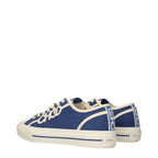 Jimmy Choo Blue Fabric Low Top Sneakers