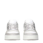 Jimmy Choo White Leather Low Top Sneakers