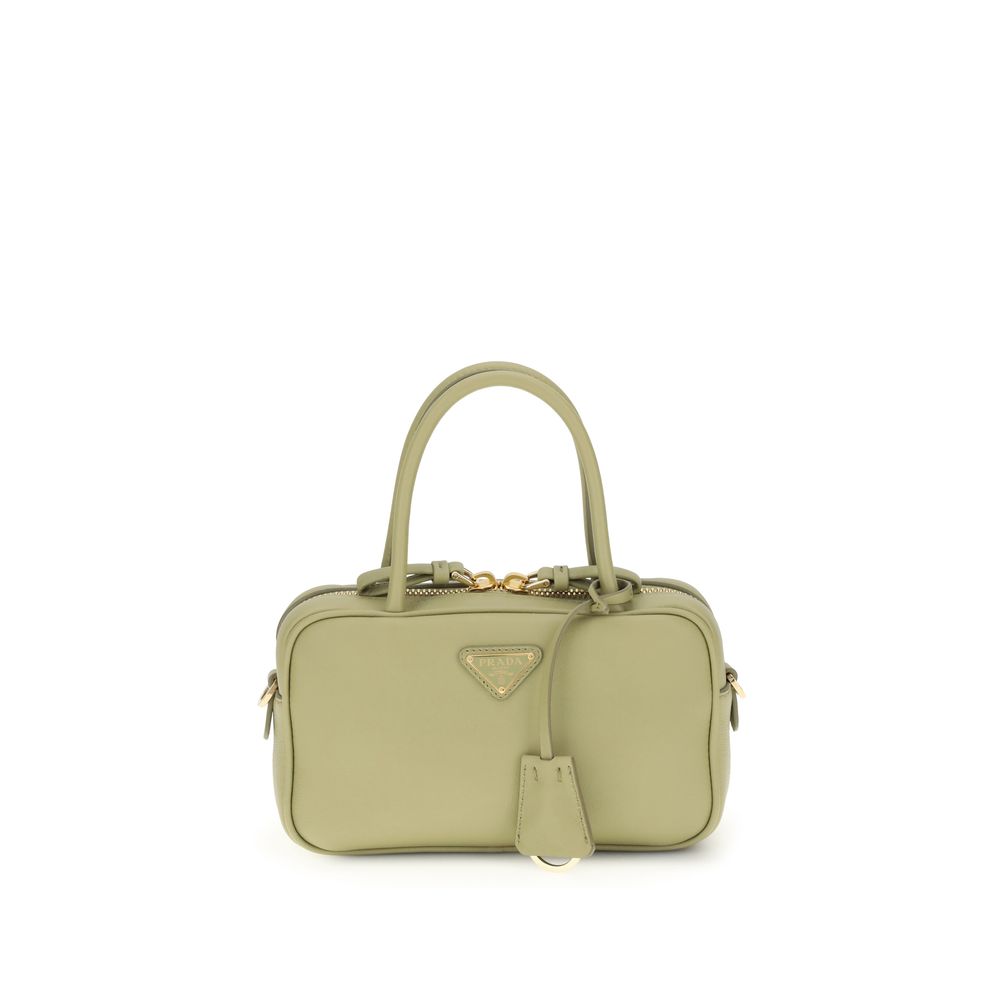 Prada Bicolor Calf Leather Bos Taurus Handbag - Zeiniez