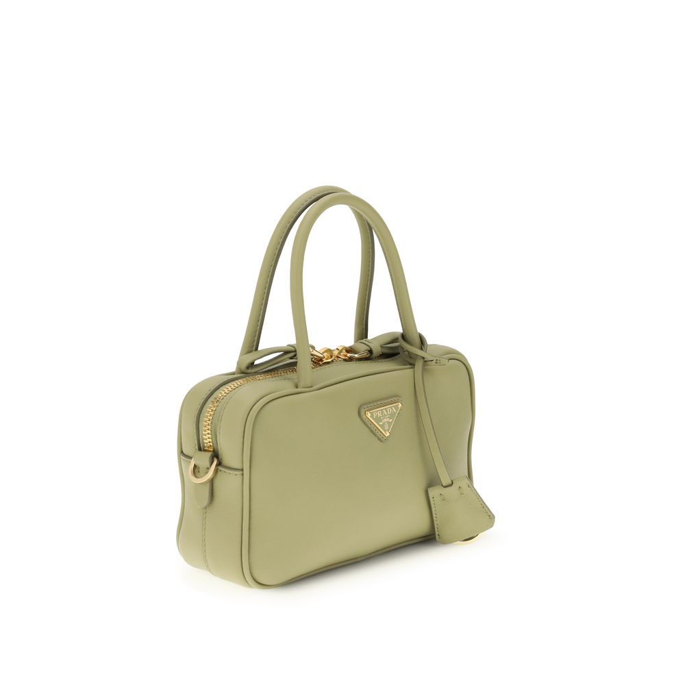 Prada Bicolor Calf Leather Bos Taurus Handbag - Zeiniez