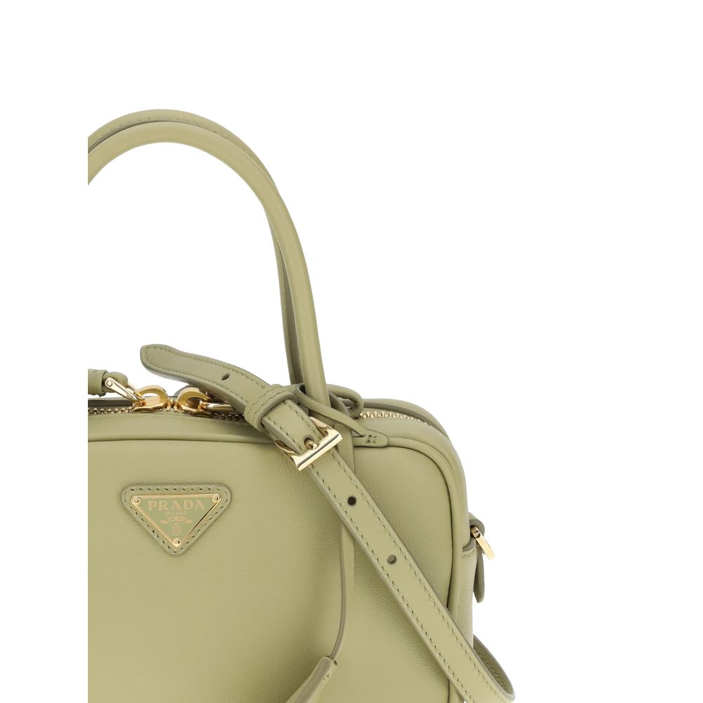 Prada Bicolor Calf Leather Bos Taurus Handbag - Zeiniez