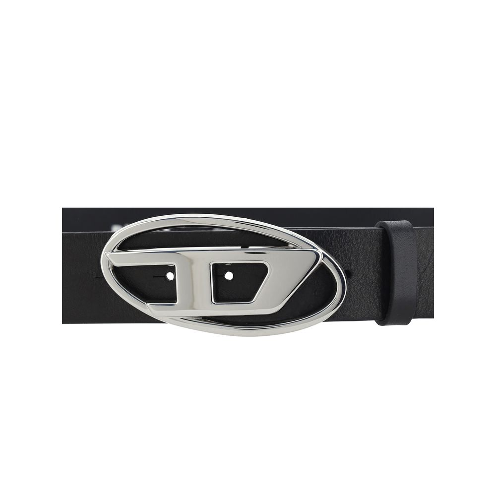 Diesel Black Calf Leather Bos Taurus Regular Belt - Zeiniez