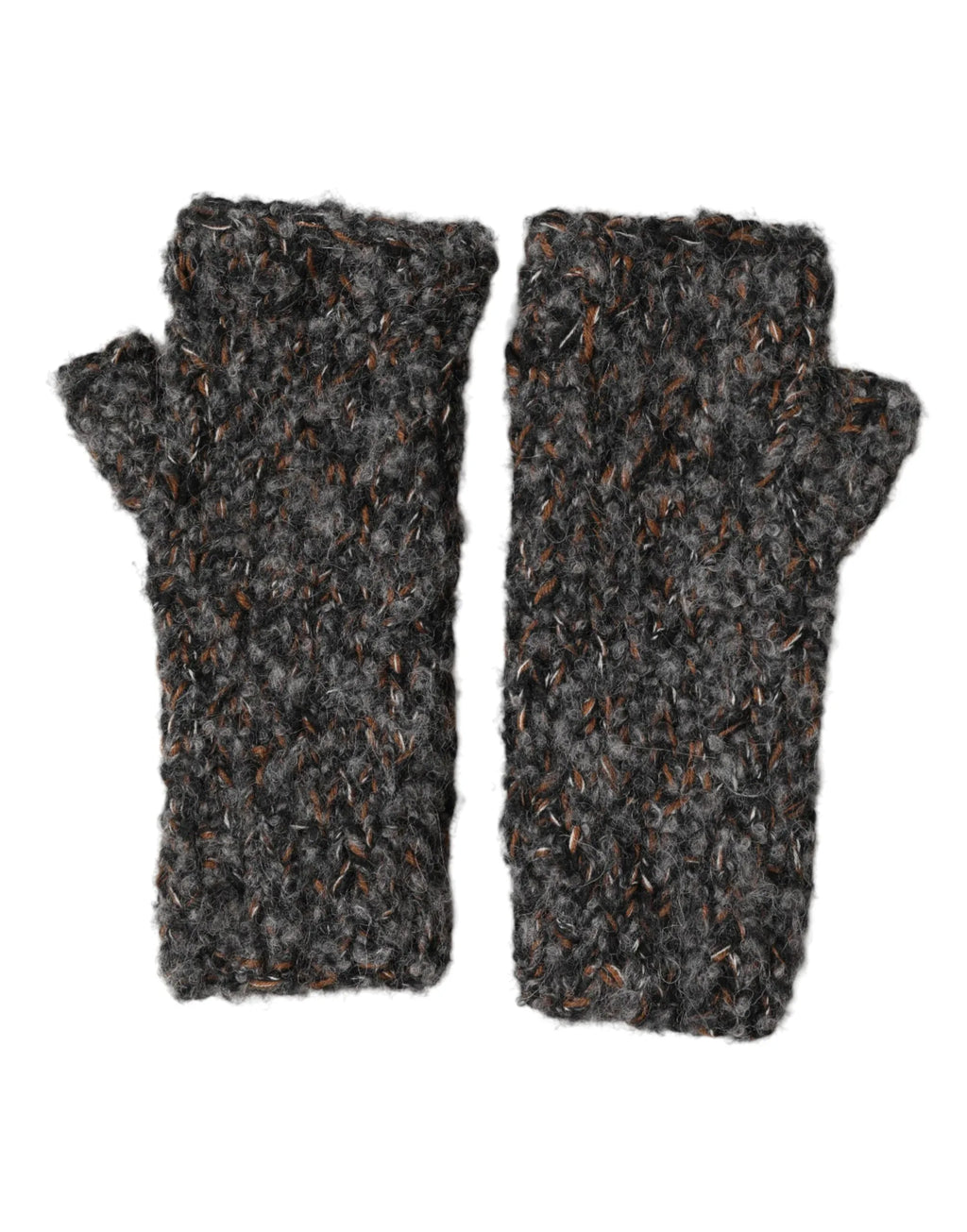 Dolce & Gabbana Gray Virgin Wool Knitted Fingerless Men Gloves - Zeiniez