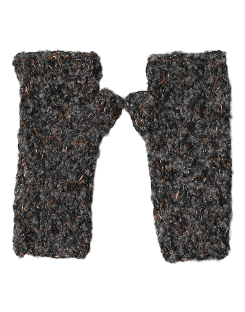 Dolce & Gabbana Gray Virgin Wool Knitted Fingerless Men Gloves - Zeiniez