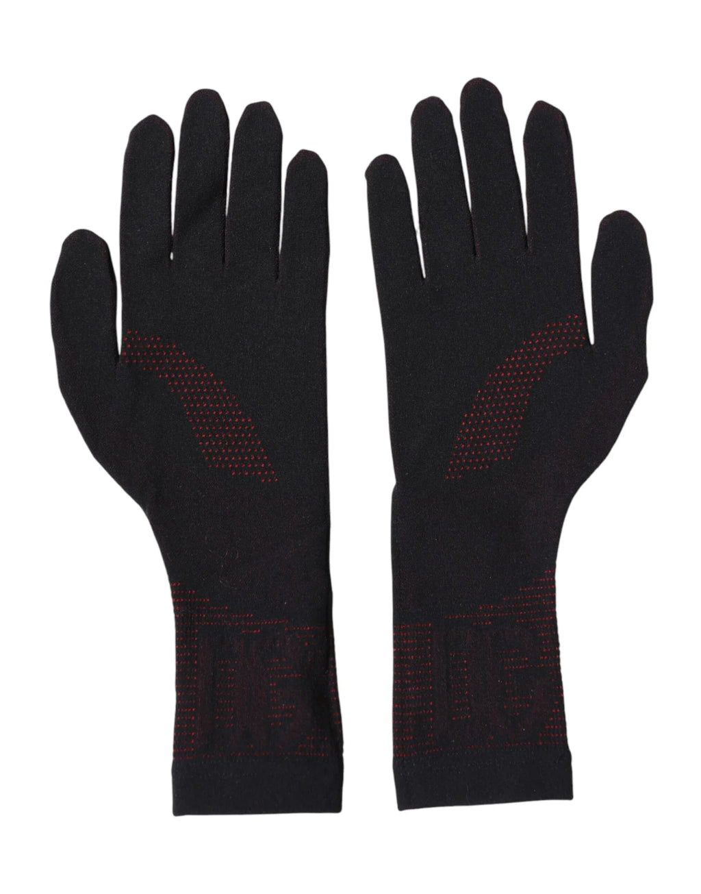 Dolce & Gabbana Black DG Logo Cotton Hands Mitten Men Gloves - Zeiniez