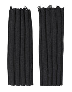 Dolce & Gabbana Black Virgin Wool Knitted Fingerless Gloves - Zeiniez