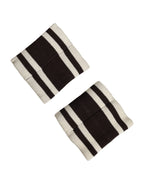 Dolce & Gabbana Black White DG Logo Cotton 1 Pair Wristband - Zeiniez