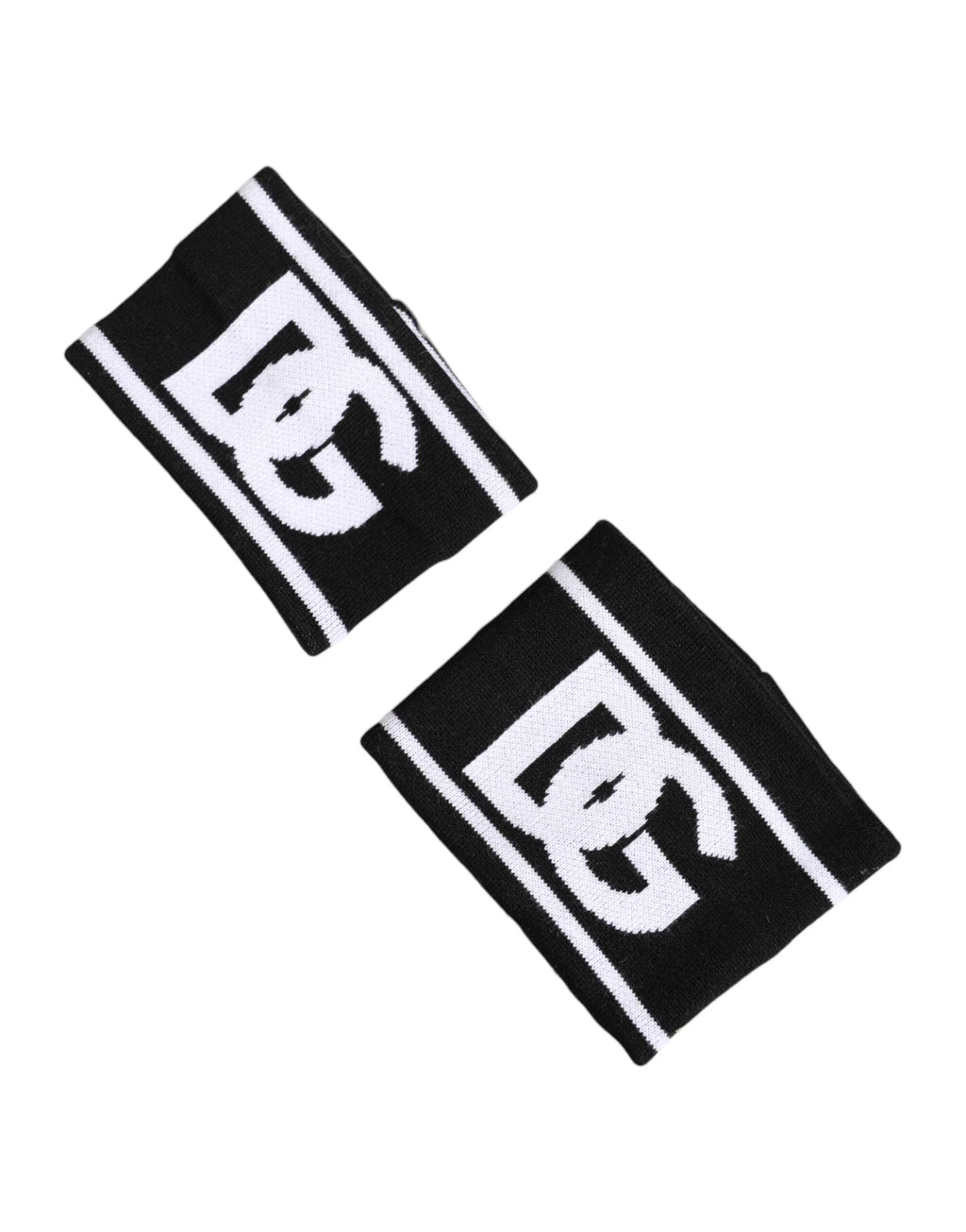 Dolce & Gabbana Black White DG Logo Cotton 1 Pair One Wristband - Zeiniez