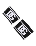 Dolce & Gabbana Black White DG Logo Cotton 1 Pair One Wristband - Zeiniez