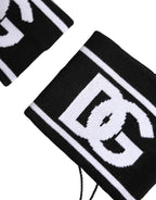 Dolce & Gabbana Black White DG Logo Cotton 1 Pair One Wristband - Zeiniez