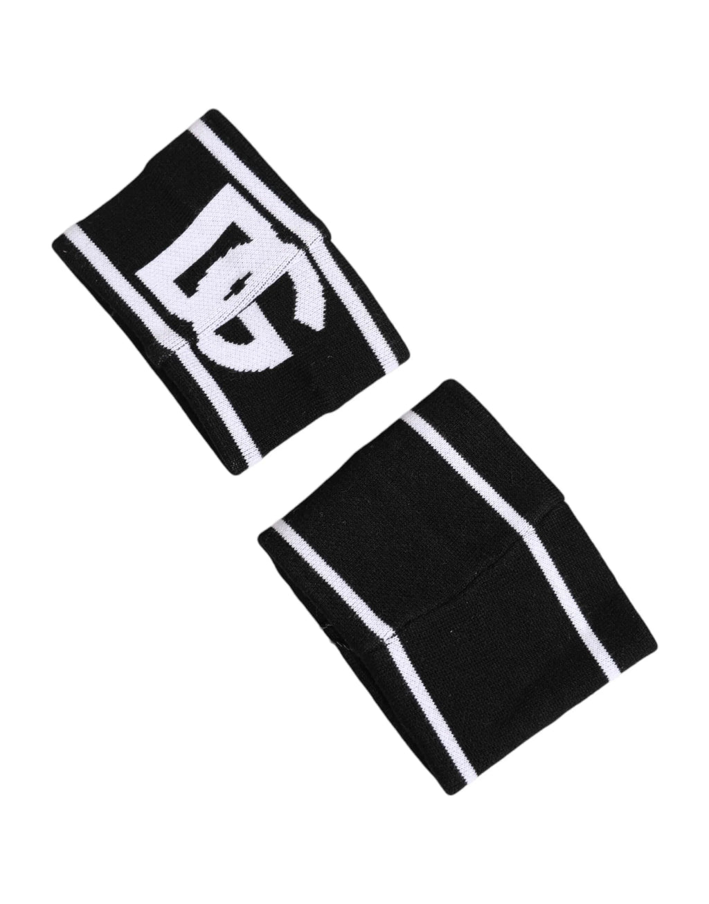 Dolce & Gabbana Black White DG Logo Cotton 1 Pair One Wristband - Zeiniez