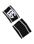 Dolce & Gabbana Black White DG Logo Cotton 1 Pair One Wristband - Zeiniez