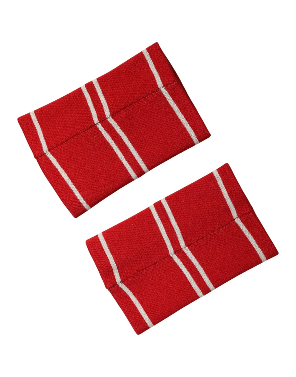 Dolce & Gabbana Red White DG Logo Cotton 1 Pair One SIze Wristband - Zeiniez