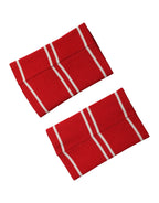 Dolce & Gabbana Red White DG Logo Cotton 1 Pair One SIze Wristband