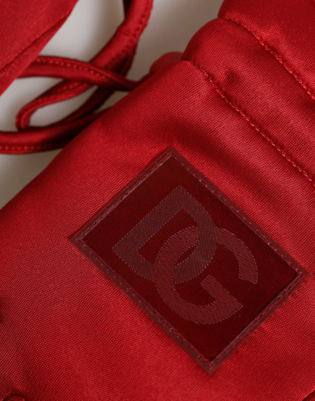 Dolce & Gabbana Red Viscose Motorcycle Biker Mitten Gloves - Zeiniez