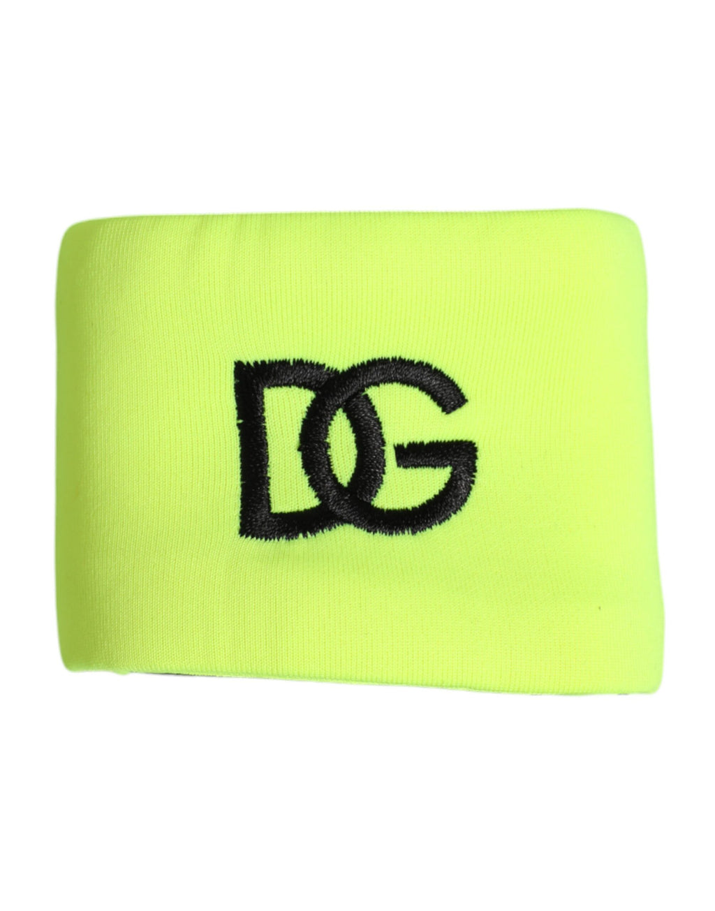 Dolce & Gabbana Yellow Green Silk DG Logo Men Wristband